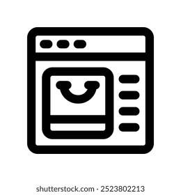 ícone da página da web. ícone da linha de vetor para seu design de site, celular, apresentação e logotipo.