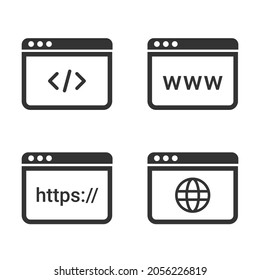 Webseiten-Symbole einzeln auf weißem Hintergrund 