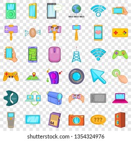 Web page icons set. Cartoon style of 36 web page vector icons for web for any design