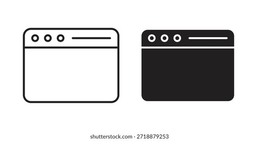 Conjunto de iconos de página de Web aislado en Ilustración vectorial plana de fondo blanco.