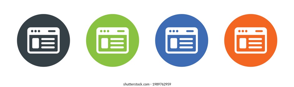 Web page icons set sign. Internet concept vector illustration