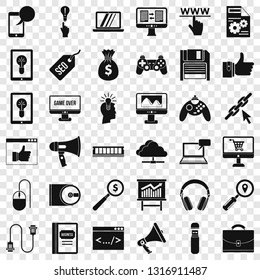 Web page icons set. Simple style of 36 web page vector icons for web for any design