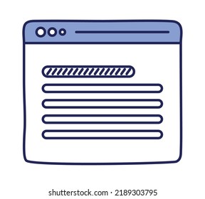 ilustración de página web sobre blanco