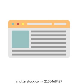 Web page interface design in minimal cartoon style