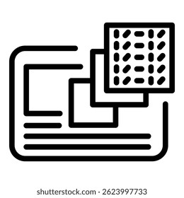Web page interface icon. Outline Web page interface vector icon for web design isolated on white background