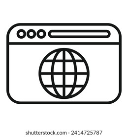Web page internet icon outline vector. Data server cloud. Computer storage
