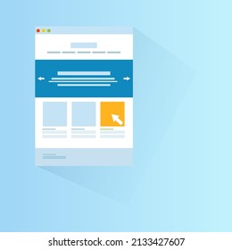 Web page, landing page vector illustration