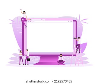 Web page laptop. Landing page. Web window screen mockup.