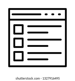 web page line icon 