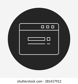 web page line icon