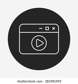 web page line icon