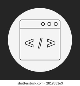 web page line icon