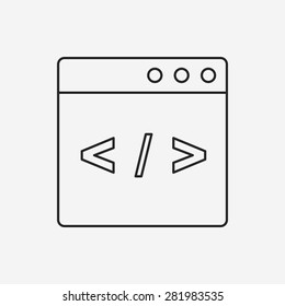 web page line icon