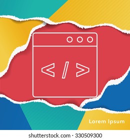 web page line icon