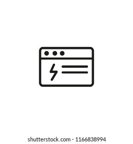 Web page line icon. Browser window, website development, landing page. Startup concept. Vector illustration can be used for topics like business, internet, networking