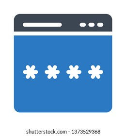 web page lock glyph double color