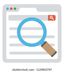 
Web page with magnifier symbolising website analysis
