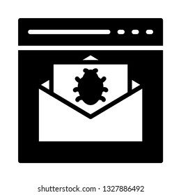 web page mail bug glyph icon