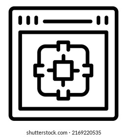 Web page monetize icon outline vector. Video data. App digital