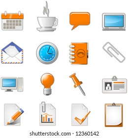 Web page or office theme icon set