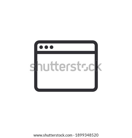 Web page. Online icon. Internet icon. Web sign. Browser icon. Vector Internet symbol. Mobile app. Web site. Web development. Search page. Homepage. Start page. Software programming. Global network.