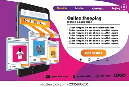 Web page for online shopping store. Experience the convenience of online shopping through a smart phone. With just a tap, a world of endless possibilities awaits you.