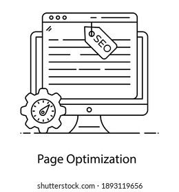 
Web page optimization icon in editable style 