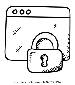 
A web page with padlock representing web security
