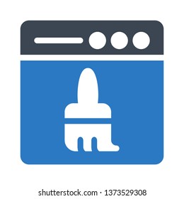 web page paint glyph double color