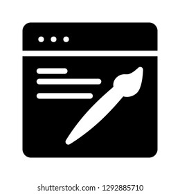 web page paint glyphs icon