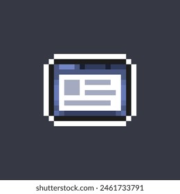 página de Web en estilo pixel art