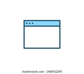 Web page premium line icon. Simple high quality pictogram. Modern outline style icons. Stroke vector illustration on a white background. 