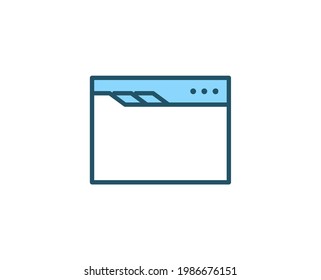 Web page premium line icon. Simple high quality pictogram. Modern outline style icons. Stroke vector illustration on a white background. 