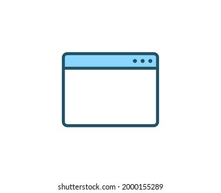 Web page premium line icon. Simple high quality pictogram. Modern outline style icons. Stroke vector illustration on a white background. 