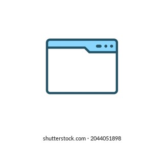 Web page premium line icon. Simple high quality pictogram. Modern outline style icons. Stroke vector illustration on a white background. 