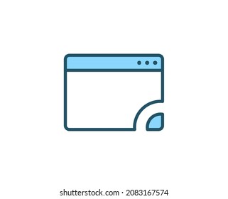 Web page premium line icon. Simple high quality pictogram. Modern outline style icons. Stroke vector illustration on a white background. 