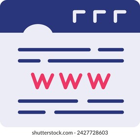 web page protocol which translate to vector icon design, Webdesign and Development symbol, user interface or graphic sign, website engineering illustration, The World Wide Web or WWW concept