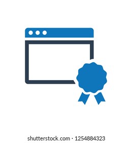 Web page quality icon