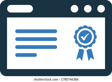 Web page Quality icon / vector icon