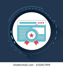 Web page ranking concept flat design.