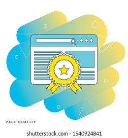 Web page ranking concept flat design.