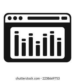 Web page report icon simple vector. Paper data. File market