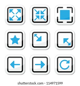 Web page screen size icons set