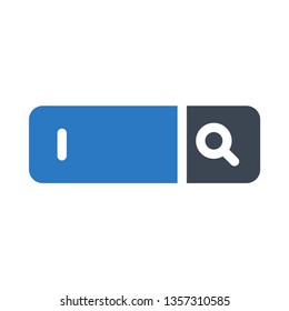 web page search glyph double color 