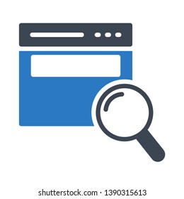 web page search glyph double color icon