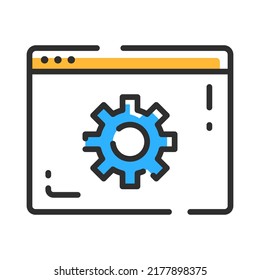 Web page setting line icon. Logo user setting concept. Vector illustration concept