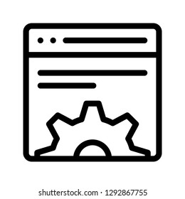 web page setting line icons