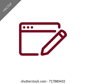 Web page settings icon
