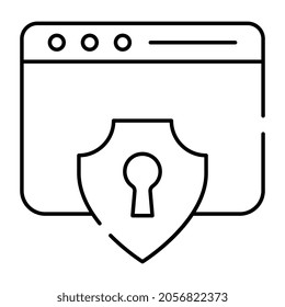 página web con blindaje, diseño lineal de seguridad web