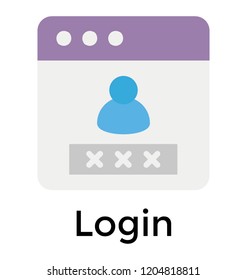 A web page showing user login id 